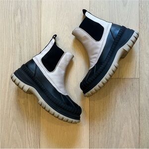 Anthro Outdoor Chelsea Boot in Sand & Black by GANNI Chunky Style